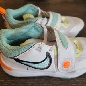 Nike Kids' White and Orange Sneakers